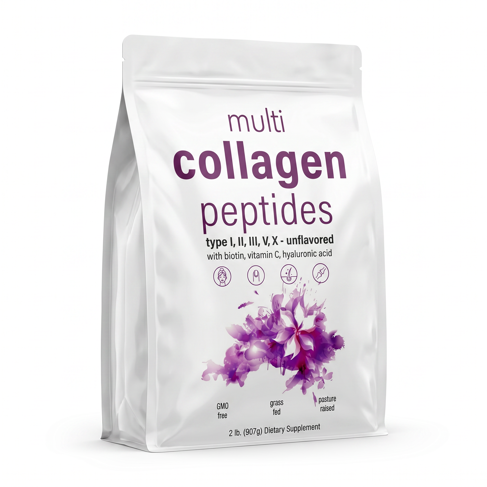 Multi Collagen Peptides 5 tipos 907g unflavored — vista 3