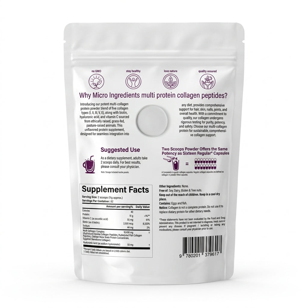 Multi Collagen Peptides 5 tipos 907g unflavored — vista 5