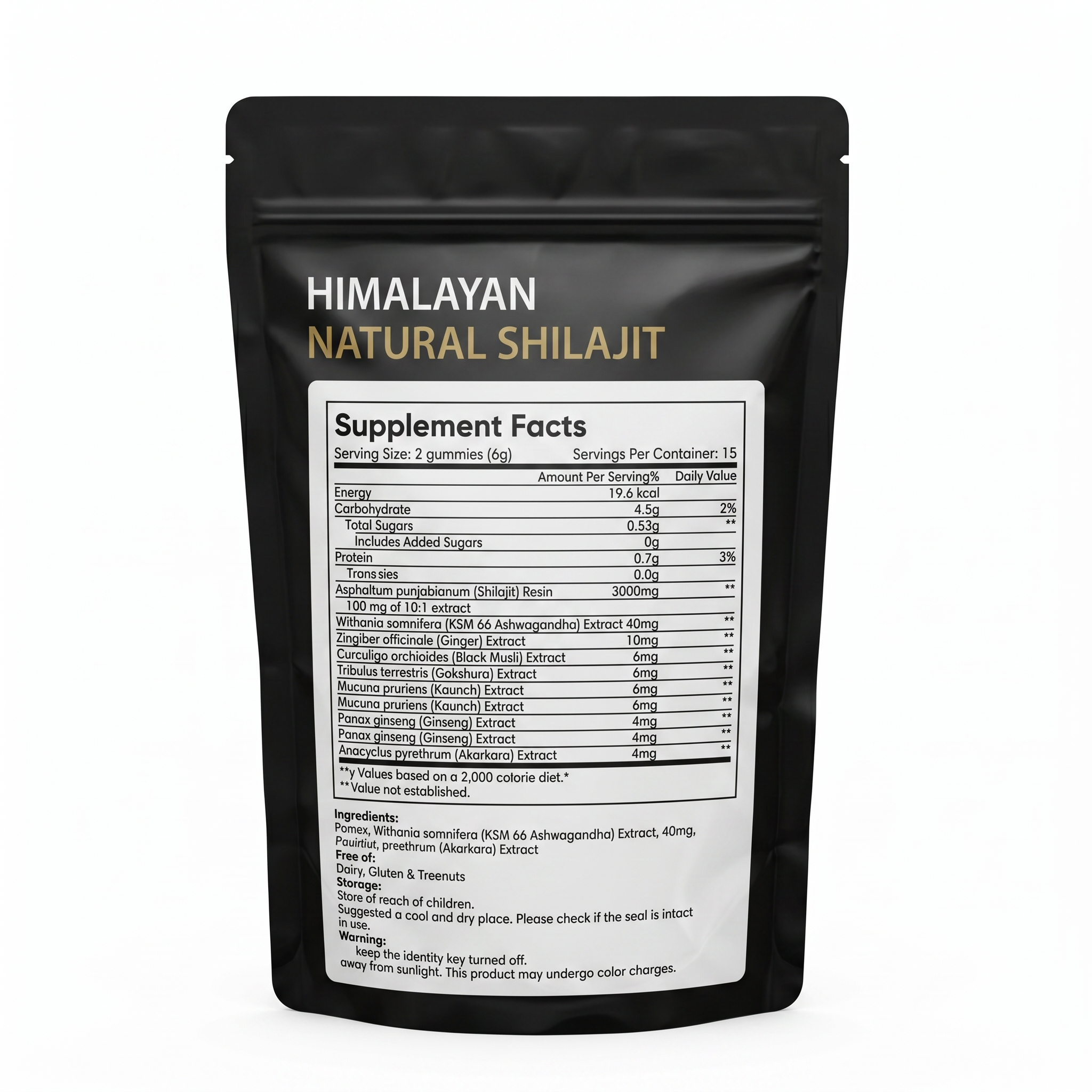 Himalayan Natural Shilajit Gummies 30 unidades + ashwagandha — vista 4