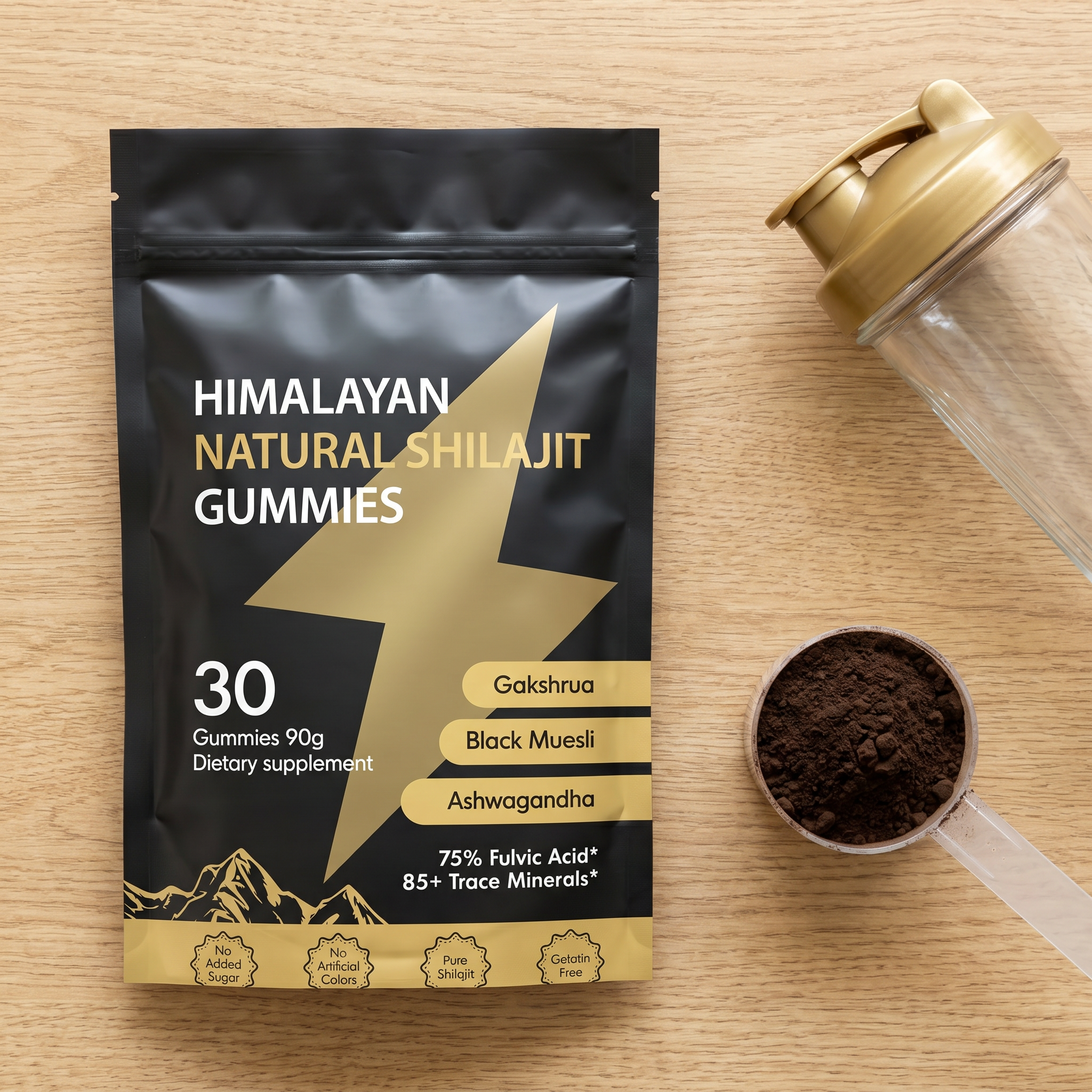 Himalayan Natural Shilajit Gummies 30 unidades + ashwagandha — vista 1