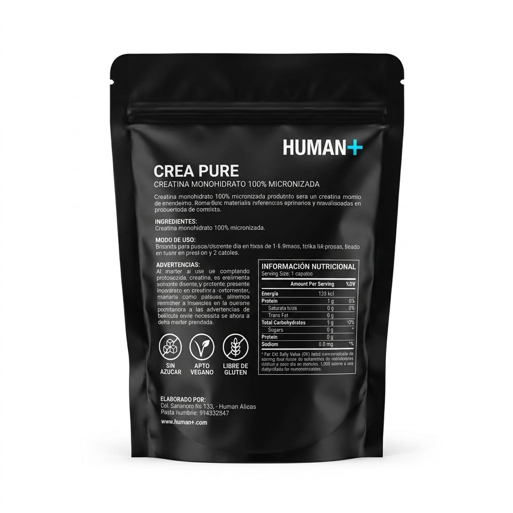 CREA PURE creatina monohidrato 300g HUMAN+ — vista 5