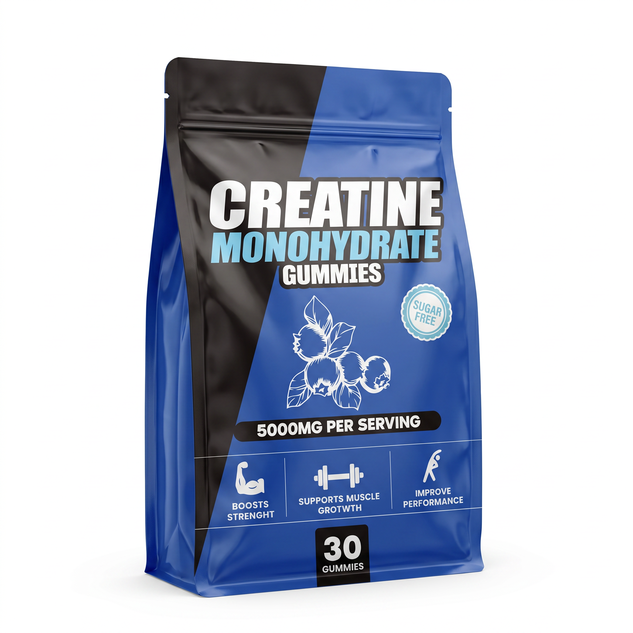Creatine Gummies 5000mg sabor blueberry 30 unidades — vista 3