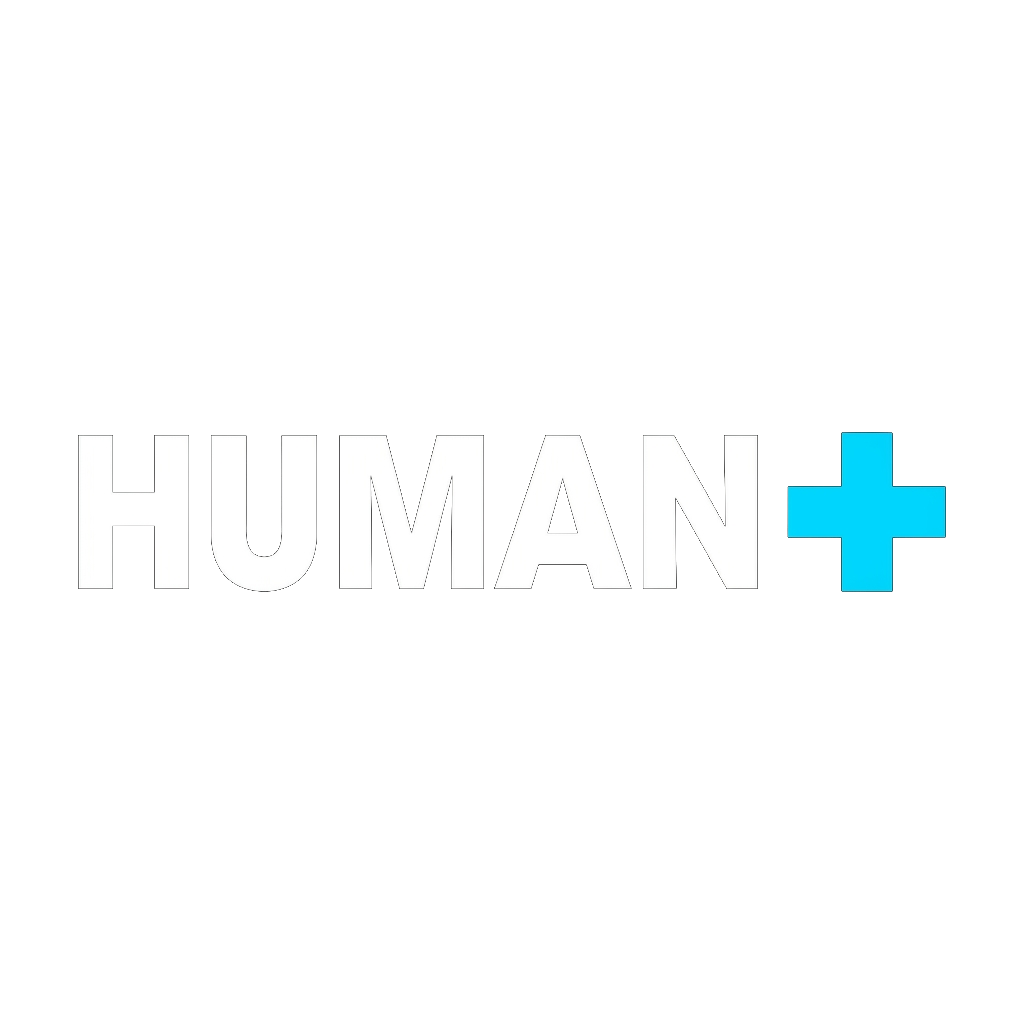 human plus logo blanco transparent png